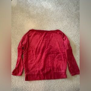 Chic Off-the-Shoulder Red Sweater